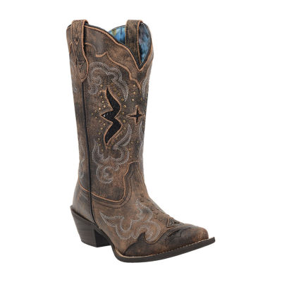 Laredo Womens Block Heel Cowboy Boots Wide Width