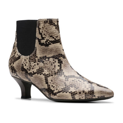 Clarks Womens Kepley Erin Kitten Heel Dress Boots, Color: Gray - JCPenney