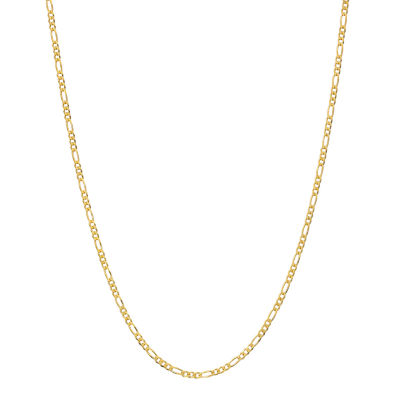 Figaro & Box Chain Necklace Set (24kt Gold)