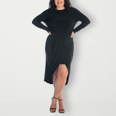 Jcpenney black shop long sleeve dress