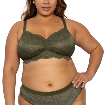 Curvy Couture Sheer Mesh Bralette - 1355