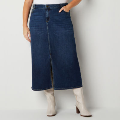 Long jean skirts clearance jcpenny