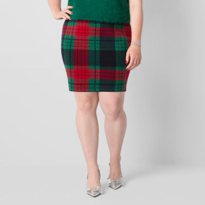 Johnny Wujek for JCPenney Womens Juniors Plus A Line Skirt