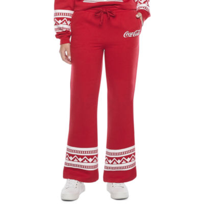 Juniors Womens Coca Cola Holiday Flare Sweatpant, Color: Vintage Red -  JCPenney