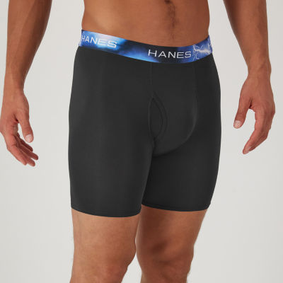 Hanes Sport X Temp Air Mesh Mens 4 Pack Long Leg Boxer Briefs