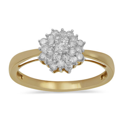 Diamond cluster hot sale cocktail ring