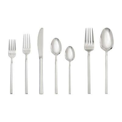 Cambridge Eliana Black Satin 12-pc. Flatware Set, Color: Black - JCPenney