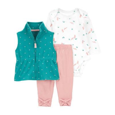 Carter's Baby Girls 3-pc. Pant Set, Color: Green - JCPenney