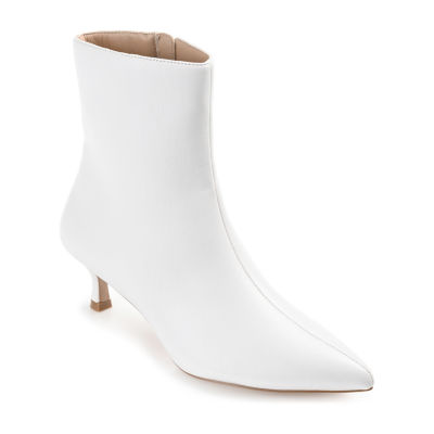 White kitten heel boots sale