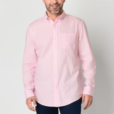 St. John's Bay Performance Oxford Mens Classic Fit Long Sleeve Button ...
