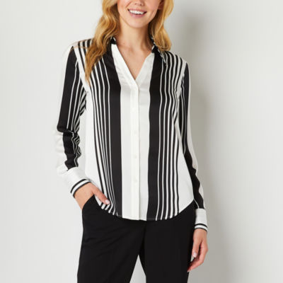 Worthington Tall Womens Long Sleeve Regular Fit Button-Down Shirt - JCPenney