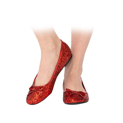 Womens Red Glitter Shoe Costume Footwear, Color: Red - JCPenney