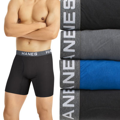 Hanes 4 tagless 2025 boxer briefs-jc penney