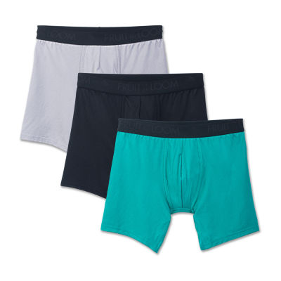 Fruit of the Loom Men's Active Cotton Blend Lightweight Boxer