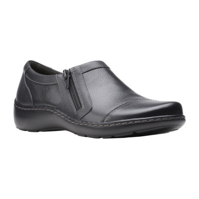 Clarks sale womens black on sale shoes