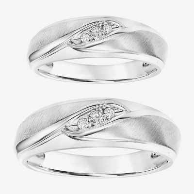 Jcpenney mens white gold deals wedding bands