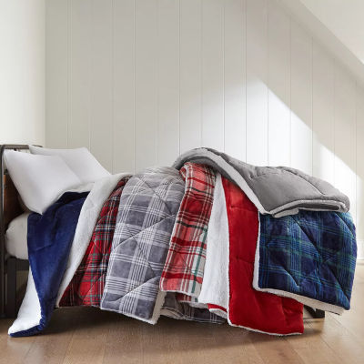 Red plaid best sale sherpa comforter