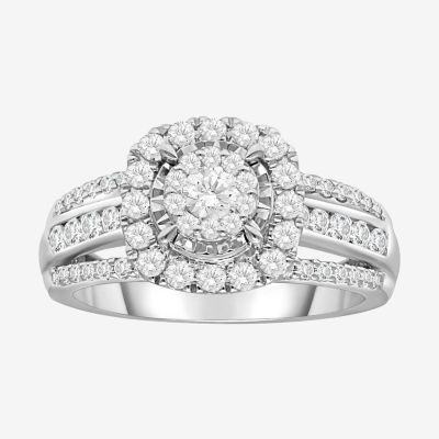 2.03 ct Elongated Cushion Cut Lab Grown Diamond Halo Engagement Ring 10K Gold