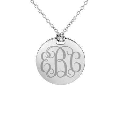 Monogram sterling outlet silver necklace