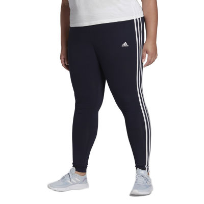 adidas Womens High Rise Full Length Leggings Plus, Color: Blue - JCPenney