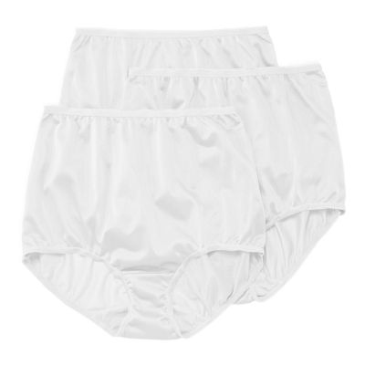 Hanes Women's Lace Waistband Nylon Brief Underwear, 6-Pack