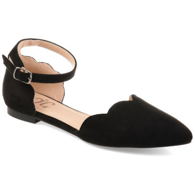 Journee Collection Womens Reba Ankle-Strap Ballet Flats - JCPenney