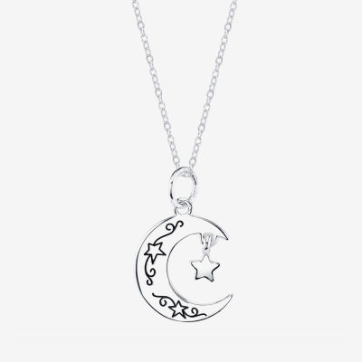 Lunetta - Choker with Tiny Moon Charms Silver / 16 Inches