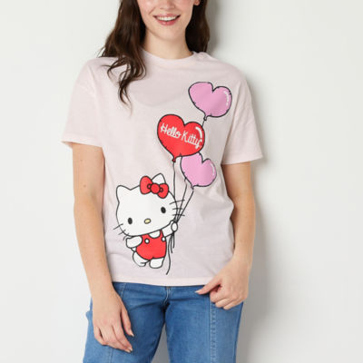 Juniors Pochacco Boyfriend Womens Crew Neck Short Sleeve Hello Kitty  Graphic T-Shirt, Color: Baby Yellow - JCPenney