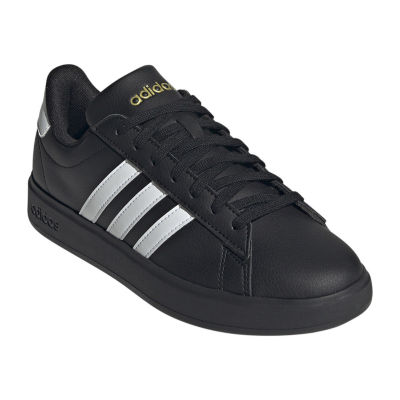 adidas Womens Grand Court Sneakers Color: Black White Gold JCPenney
