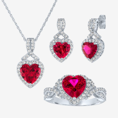 Ruby Necklace | S for Sparkle Sterling Silver / 16