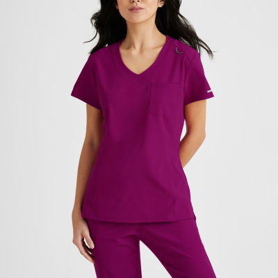 Skechers Dignity 1-Pocket Womens V Neck Stretch Fabric Moisture Wicking  Short Sleeve Scrub Top - JCPenney