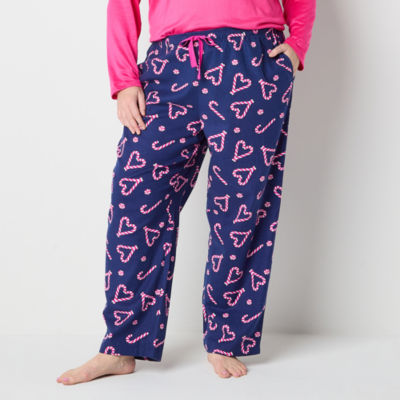 Sleep Chic Womens Plus Flannel Pajama Pants