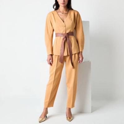 Worthington Womens Regular Fit Blazer, Color: Pumpkin Ale - JCPenney