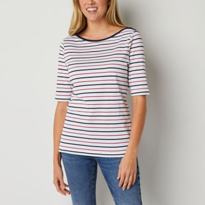 Fay Women Jersey T-Shirt With Boat Neckline