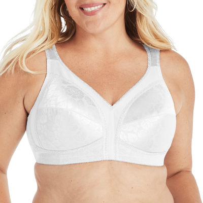 white padded bra with lace trim and double slim straps one size