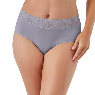 Bali Comfort Revloution Modern Seamless Lace Trim Brief Panty