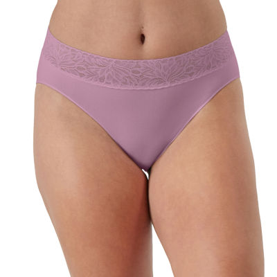 Bali Comfort Revloution Modern Seamless Lace Trim High Cut Panty