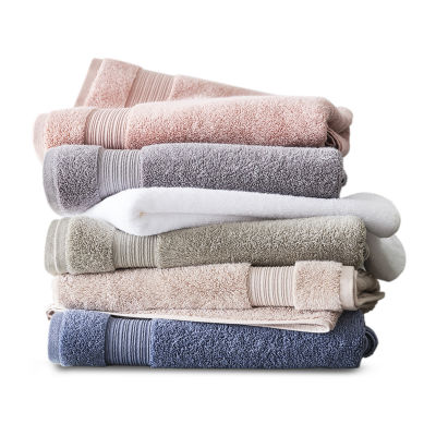 Antimicrobial Organic Cotton Bright White Bath Towels, Set of 6