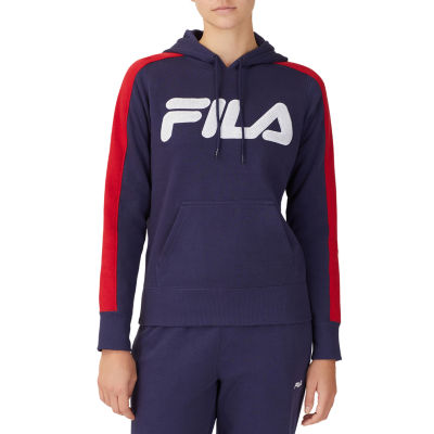 FILA Women's Sweater Size XL Long Sleeve Hoodie w/Pocket Blue