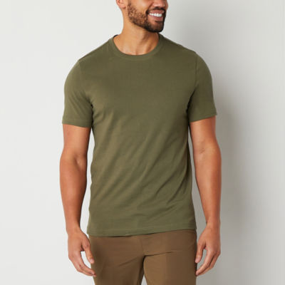 Brown crew neck t 2024 shirt