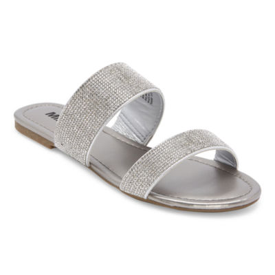 Mixit Womens Faye Flat Sandals Color Silver JCPenney