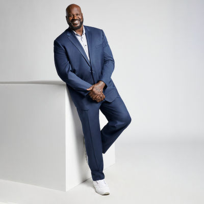 Shaquille O'Neal XLG Big and Tall Blue Solid Fit Stretch Suit Jacket,  Color: Blue - JCPenney