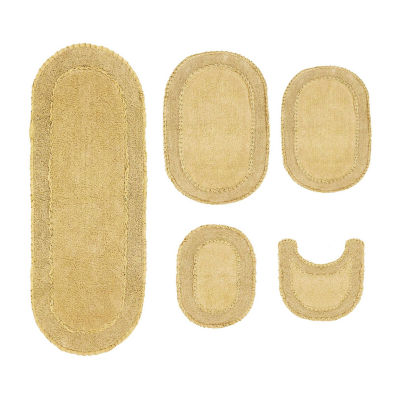 Home Weavers Modesto 5 PC Bath Rug - Yellow