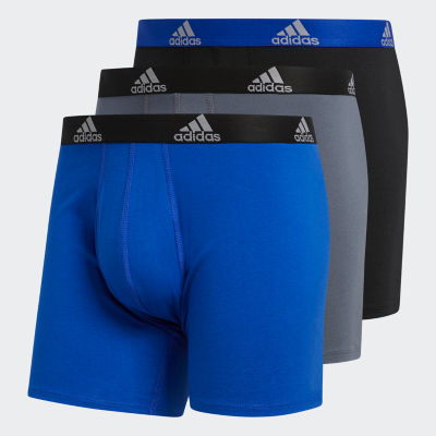 adidas Performance Stretch Cotton Mens 3 Pack Boxer Briefs, Color: Bold  Blue Onx Blk - JCPenney