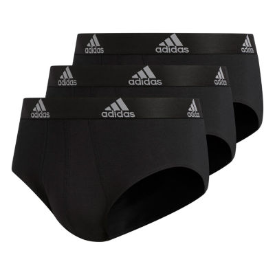 adidas Performance Stretch Cotton 3 Pack Briefs, Color: Black