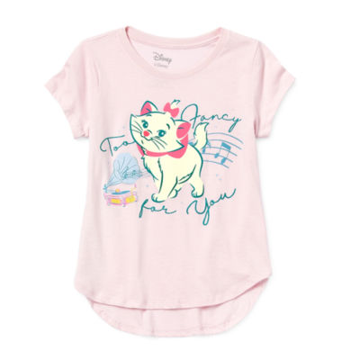 Little Big Girls Round Neck The Aristocats Short Sleeve Graphic