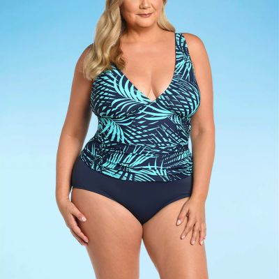 Sonnet Shores Tankini Swimsuit Top Plus, Color: Rainbow Tropical - JCPenney