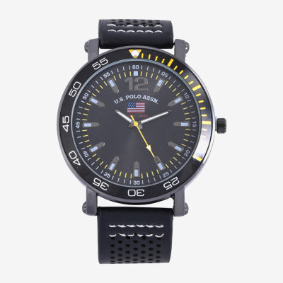 U.S. Polo Assn. Mens Black Strap Watch Us5290jc - JCPenney