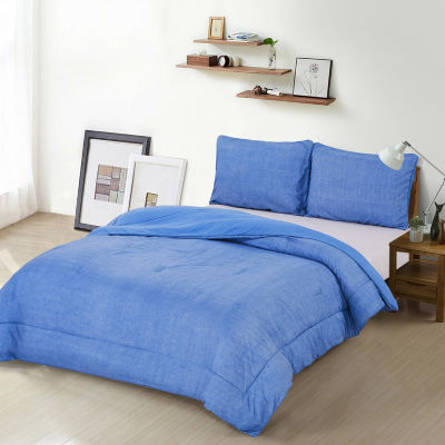 Chaps Chambray Solid Midweight Comforter Set JCPenney