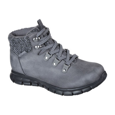 Skechers Womens Synergy Cold Daze Memory Foam Flat Heel Hiking Boots, Charcoal - JCPenney
